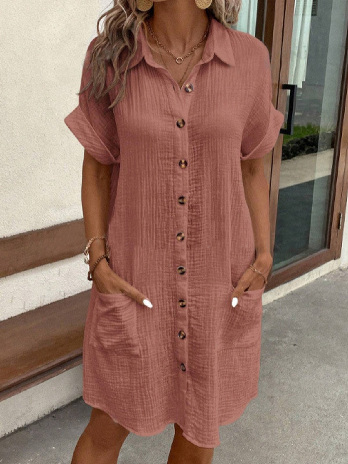 Dunya - Elegante Polo Jurk met Ceintuur