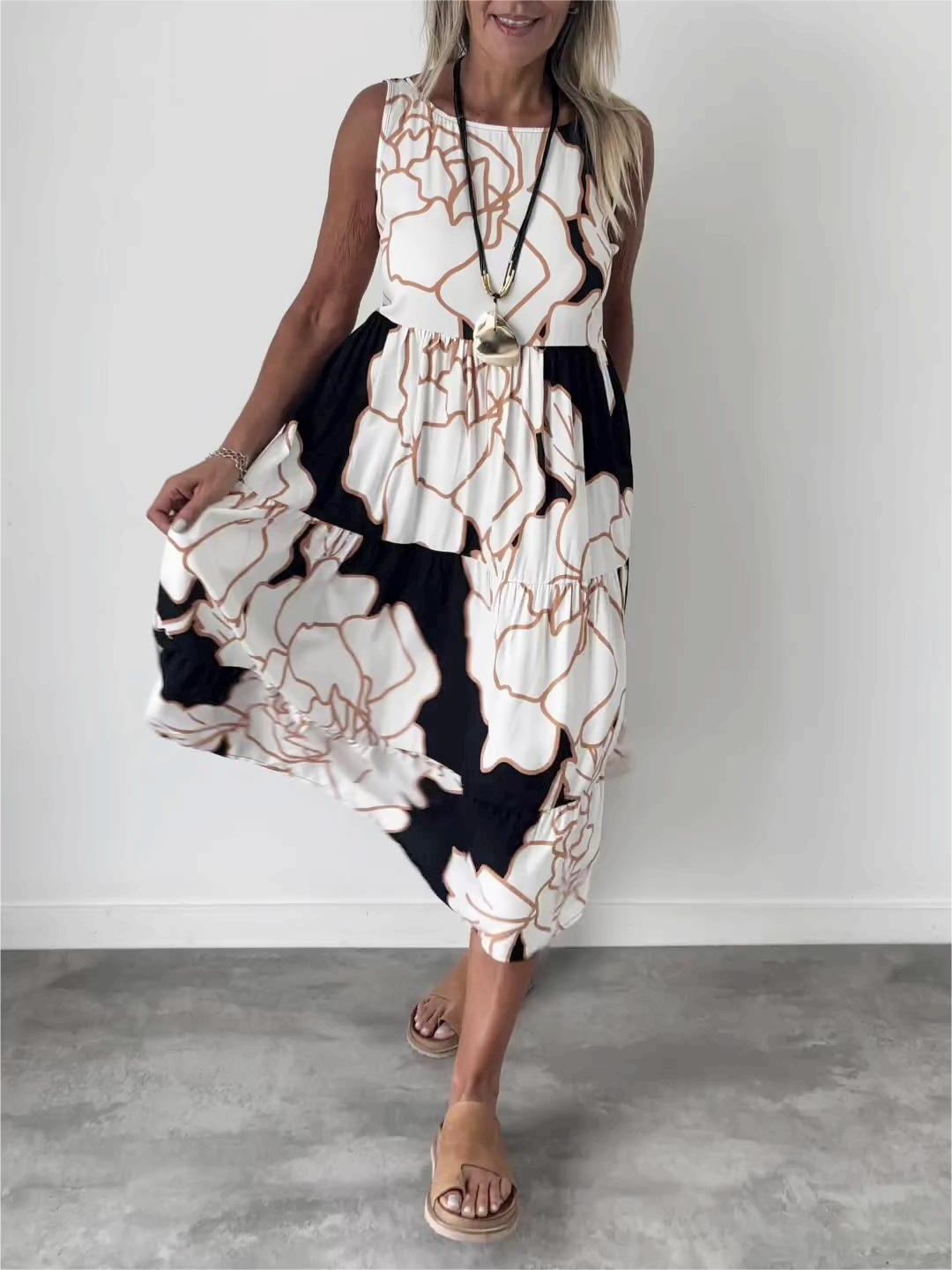 Camille - Mouwloze Elegante Jurk