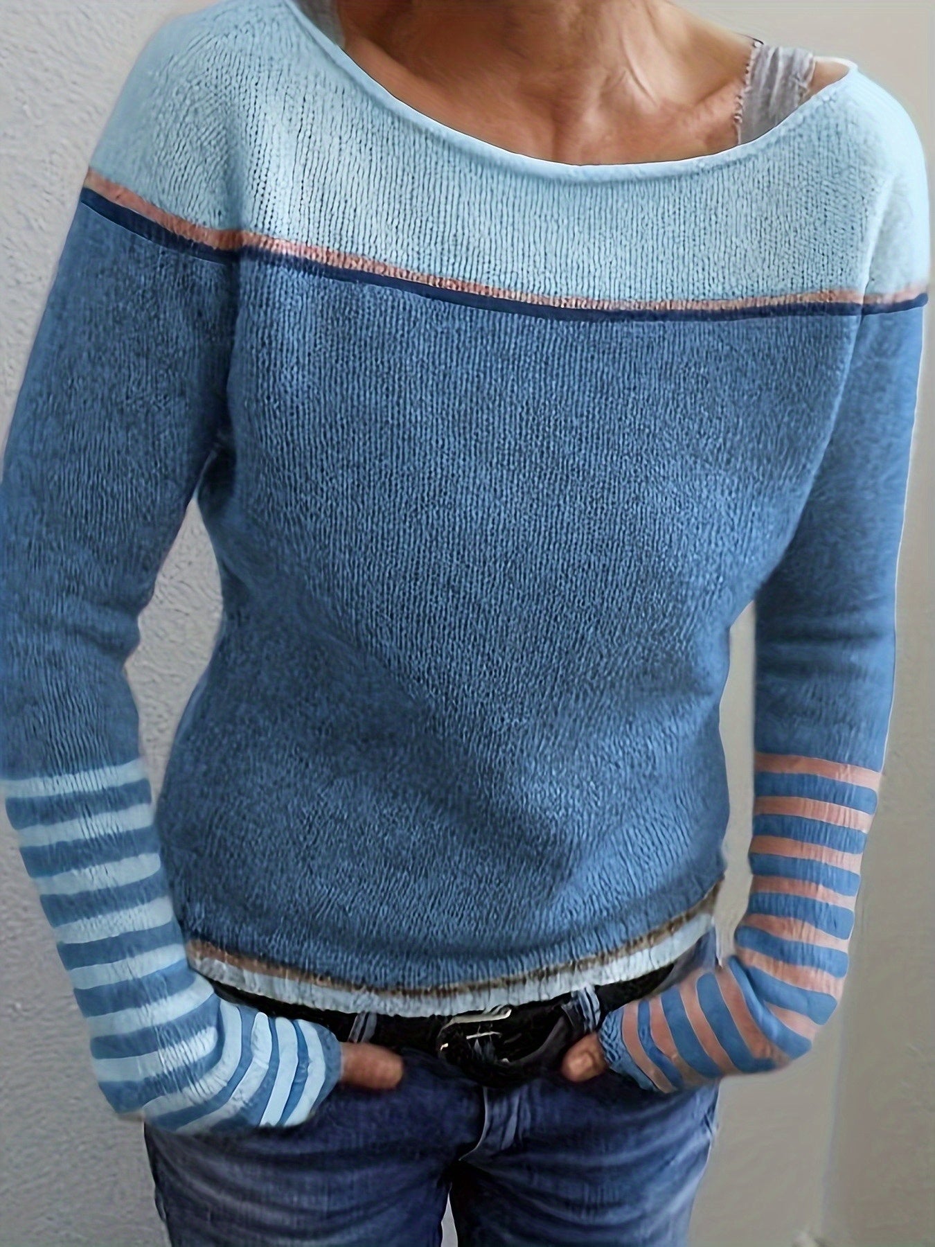 Katharina – Pull Rayé à Manches Longues