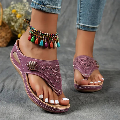 Élodie™ - Dames open teen sleehak sandalen