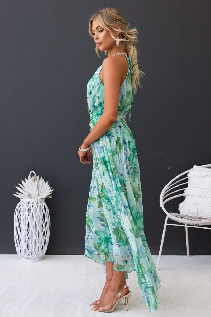 Mavis - Elegante Gebloemde Lange Jurk