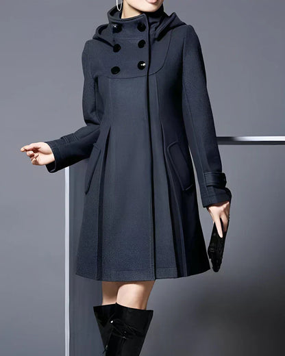 Aria™ | Manteau en laine élégant avec capuche