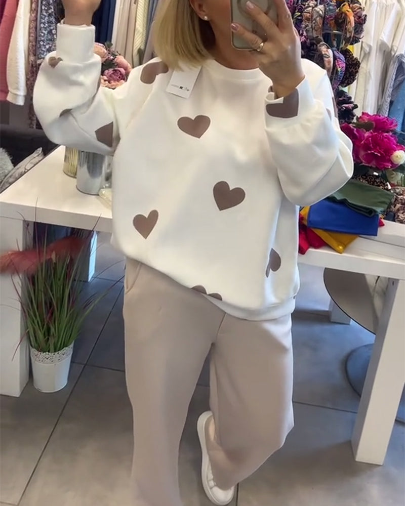 Mila - Comfortabele trui met hartjes