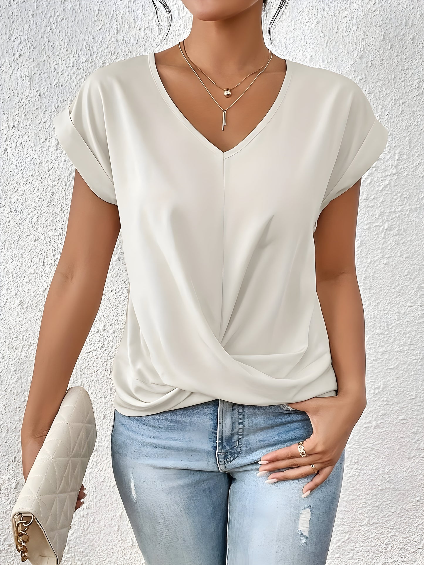 Kathrina | Top met V-hals en Twist