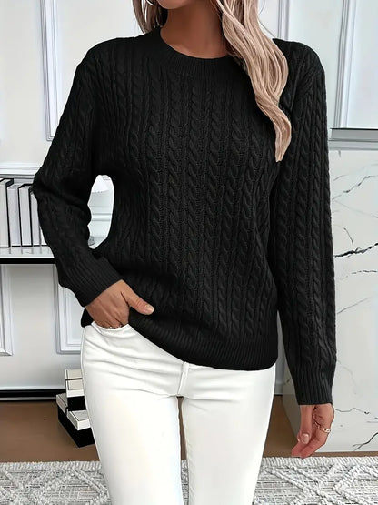 Lena – Pull en tricot à torsades pour femme