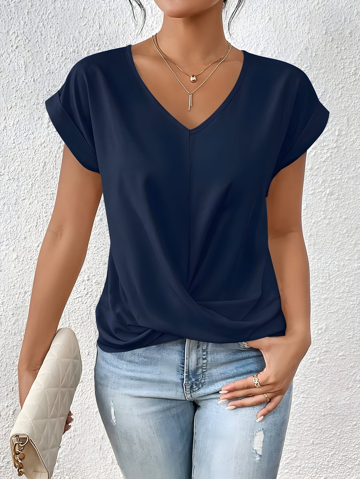 Kathrina | Top met V-hals en Twist