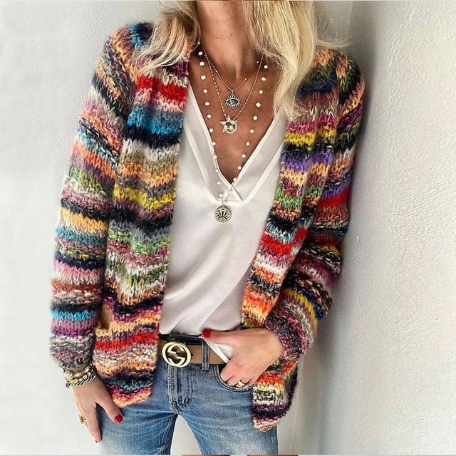 Cleo - Elegante Meerkleurige Cardigan