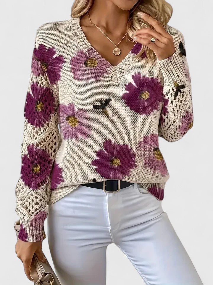 Aurélie - Licht Bloemig Vest