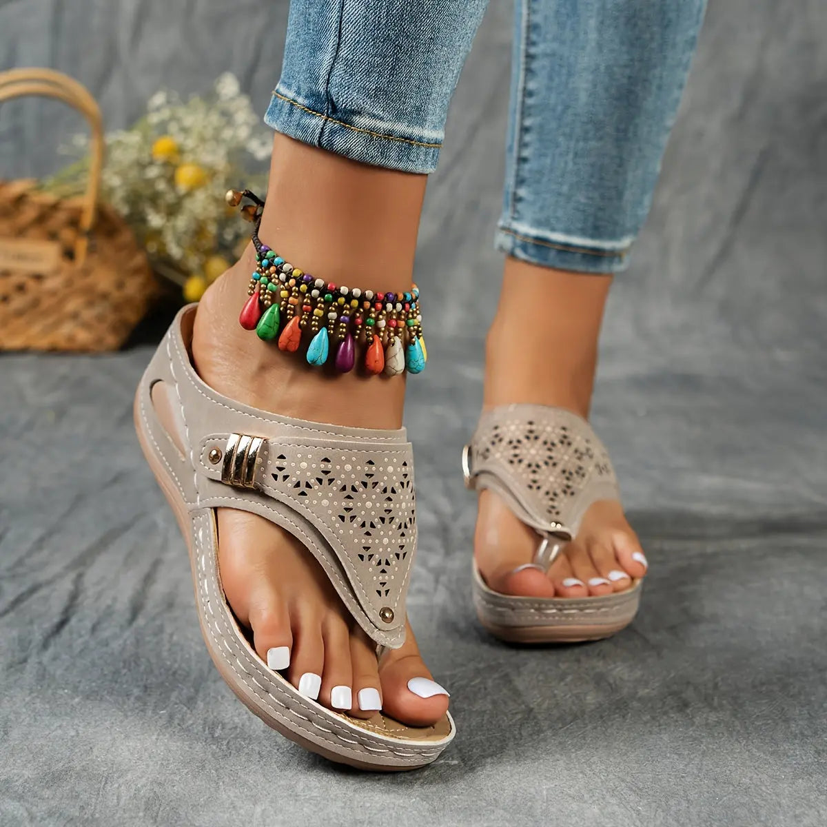 Élodie™ - Dames open teen sleehak sandalen