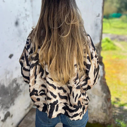 Hélène | Bomberjack met zebraprint en ritssluiting