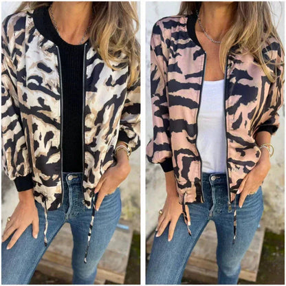 Hélène | Bomberjack met zebraprint en ritssluiting