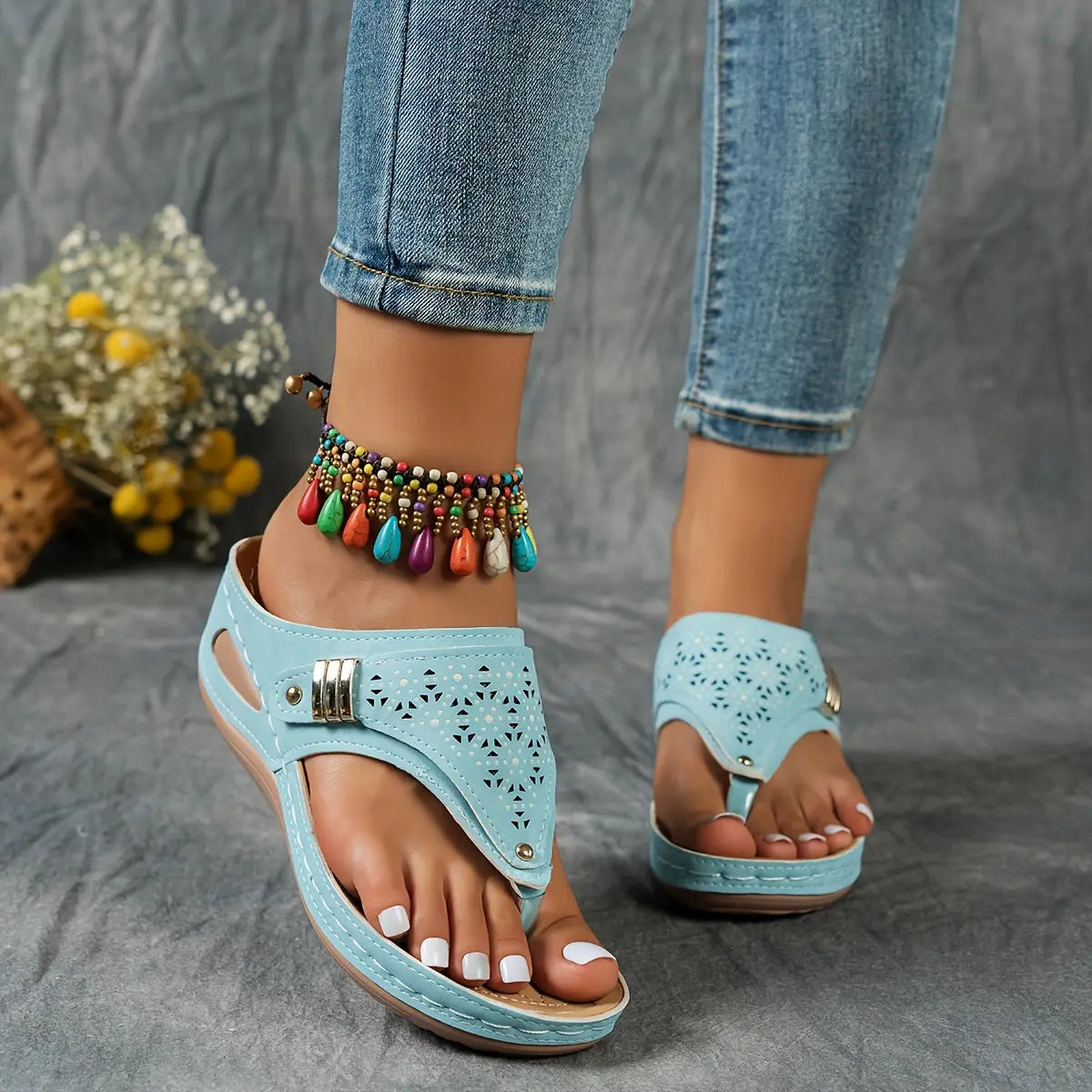 Élodie™ - Dames open teen sleehak sandalen