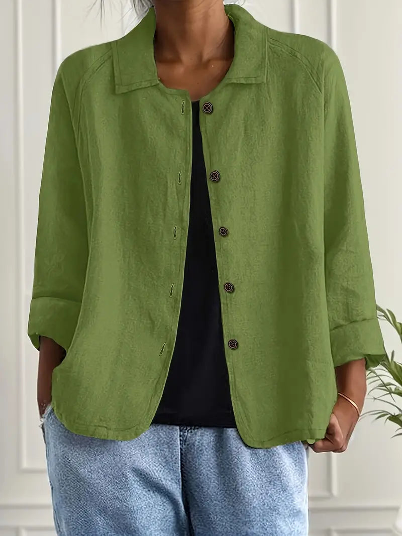 Jade | Klassiek katoenen overshirt