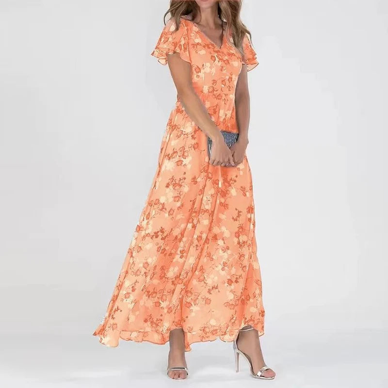 Robine - Elegante Bloemen Maxi Jurk