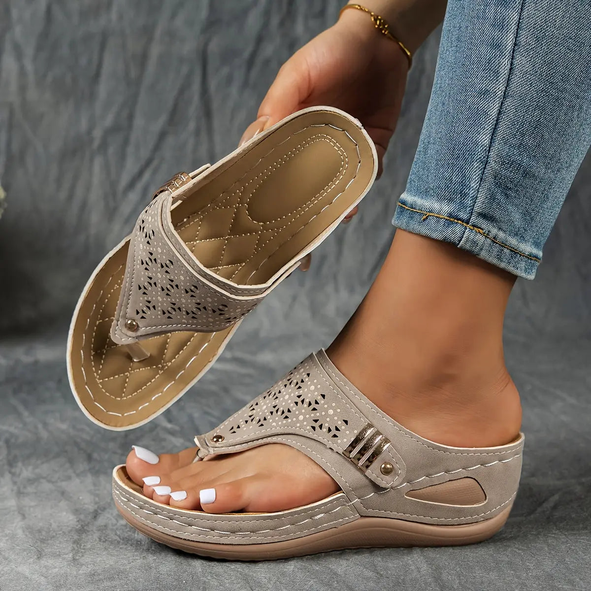 Élodie™ - Dames open teen sleehak sandalen
