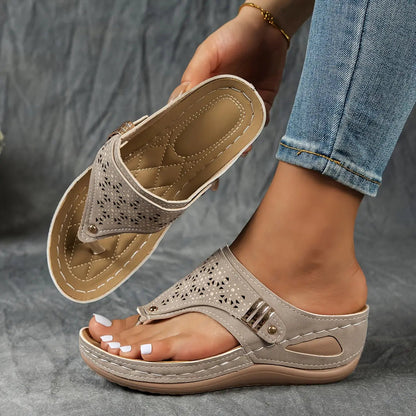 Élodie™ - Dames open teen sleehak sandalen