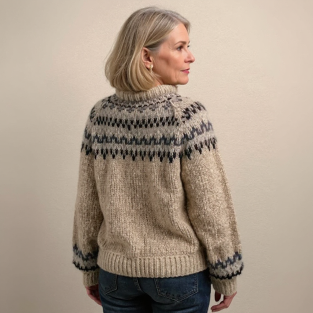 Ashley | Vintage Handgemaakte IJslandse trui