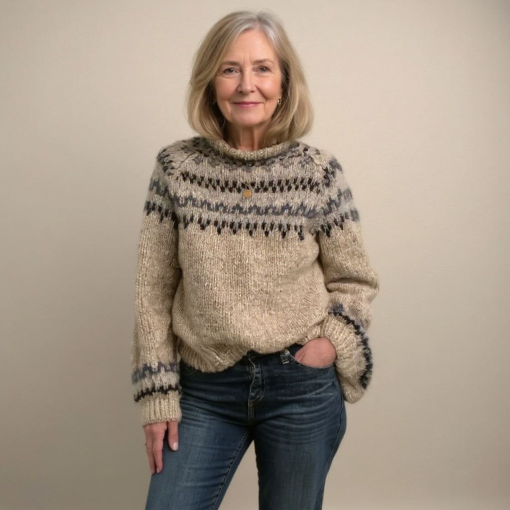 Ashley | Vintage Handgemaakte IJslandse trui