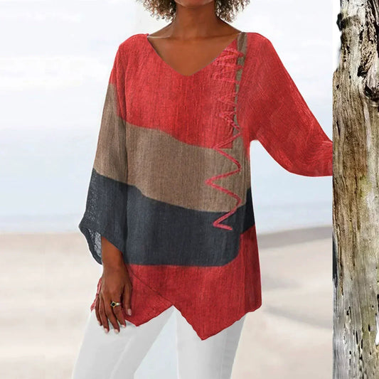 Garda - Tunique V-Neck Artistique