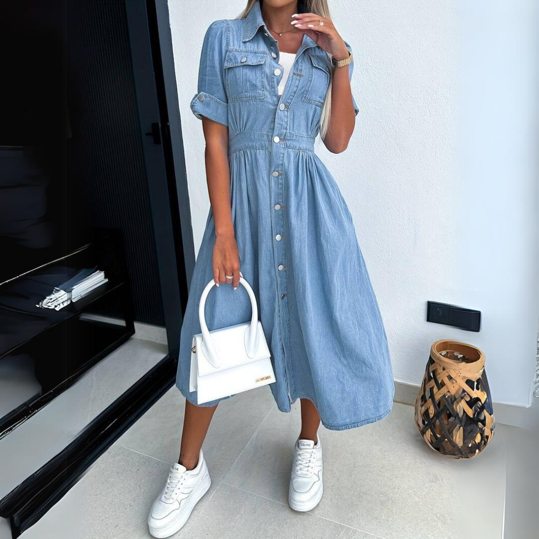 Celina - Elegante Denim Jurk