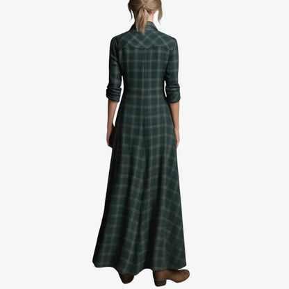 Hattie - Maxi-jurk met ruitjespatroon