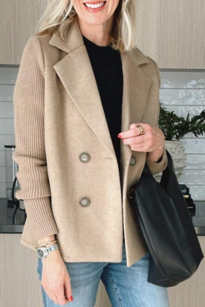 Amelia™ | Elegante blazer met gebreide mouwen