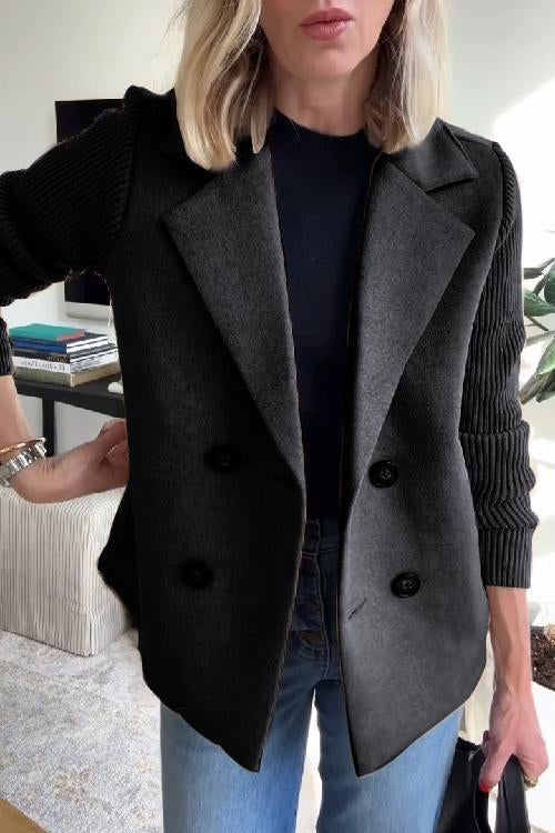 Amelia™ | Elegante blazer met gebreide mouwen