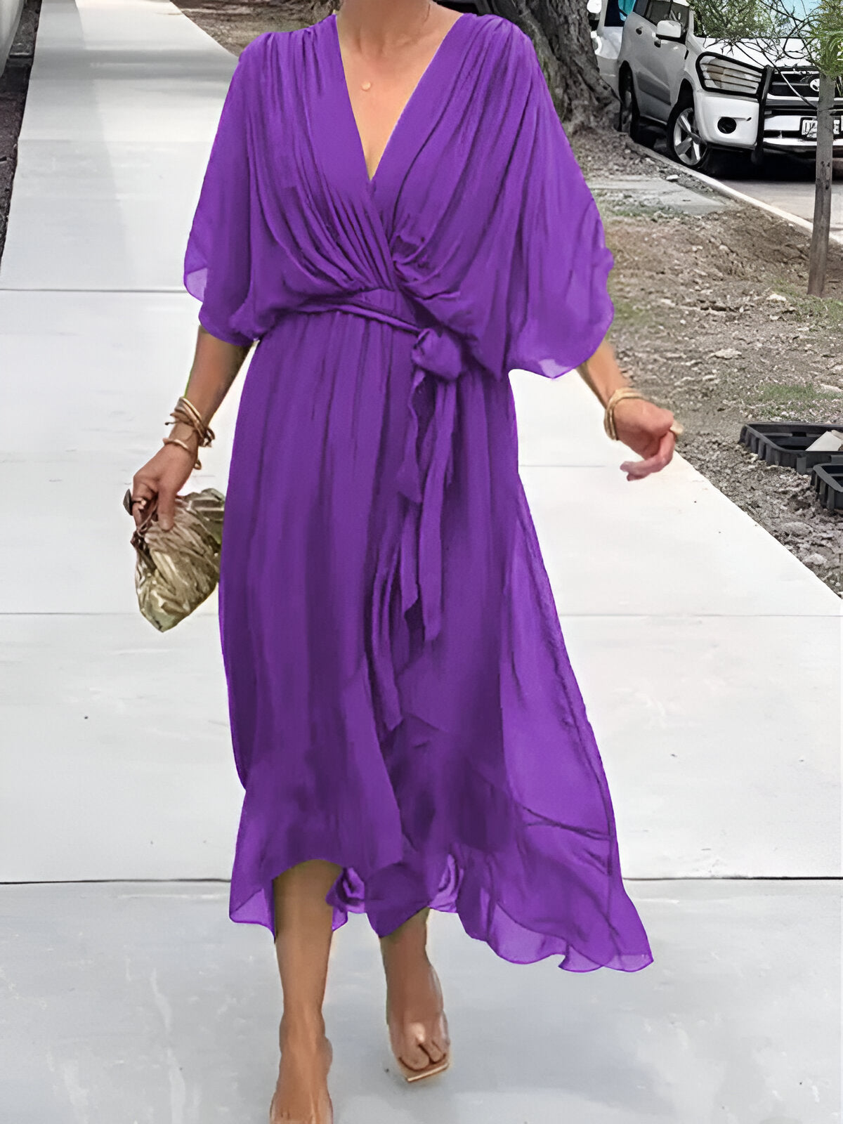 Monica - Elegante Soepelvallende Jurk