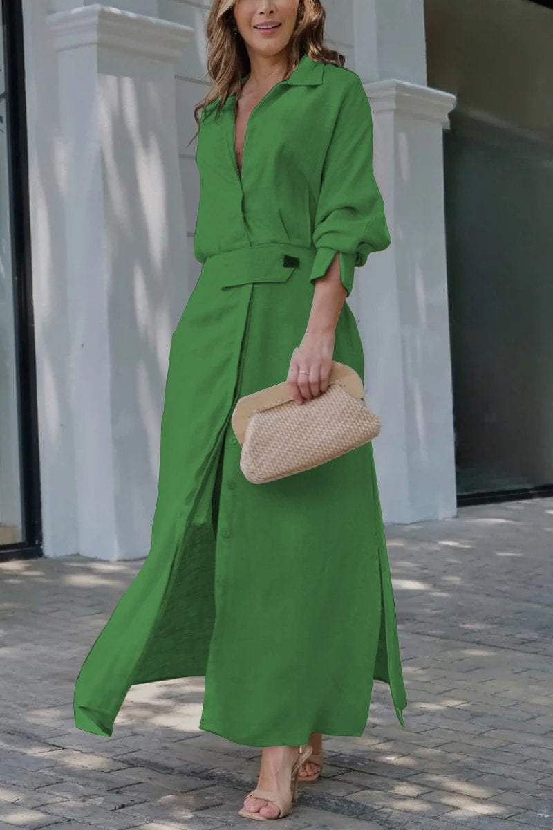 Jeanette - Maxi jurk met V-hals