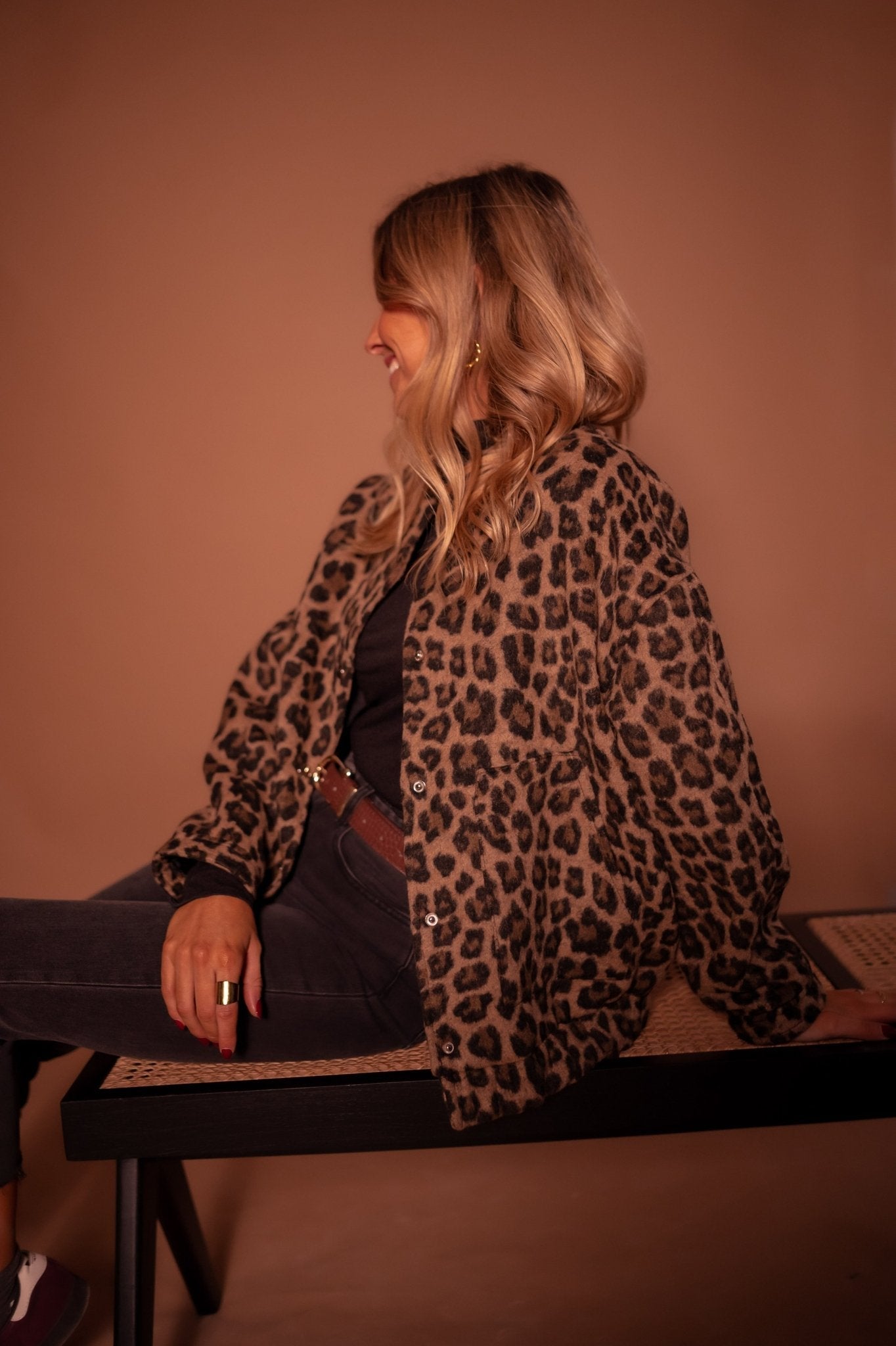 Léontine | Kort jasje met luipaardprint