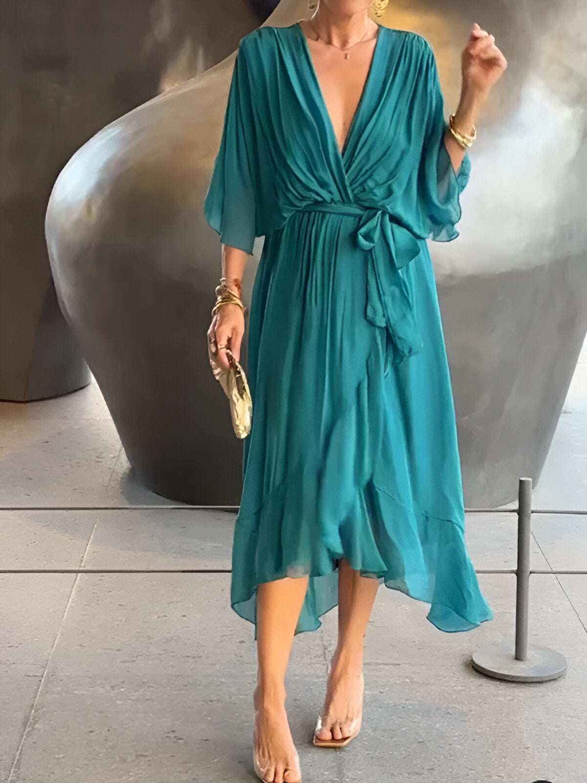 Monica - Elegante Soepelvallende Jurk