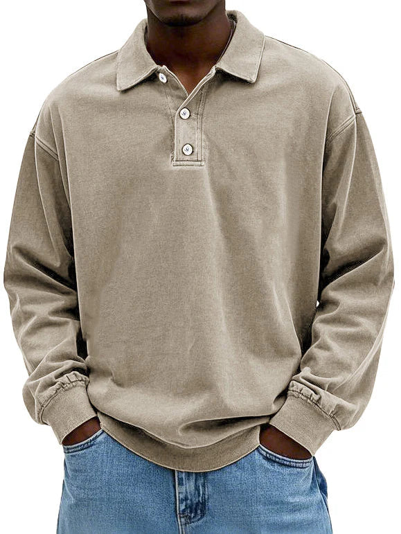 Théo™ | Casual Poloshirt met lange mouwen