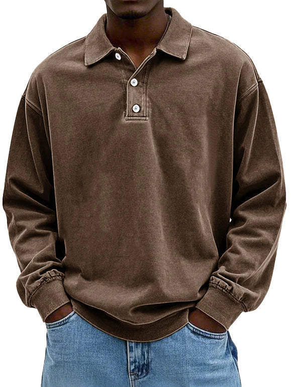 Théo™ | Casual Poloshirt met lange mouwen