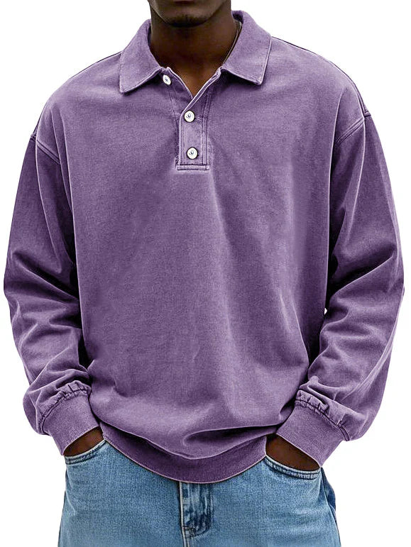 Théo™ | Casual Poloshirt met lange mouwen
