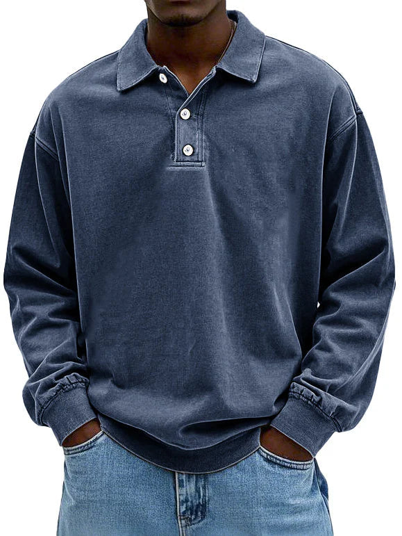 Théo™ | Casual Poloshirt met lange mouwen