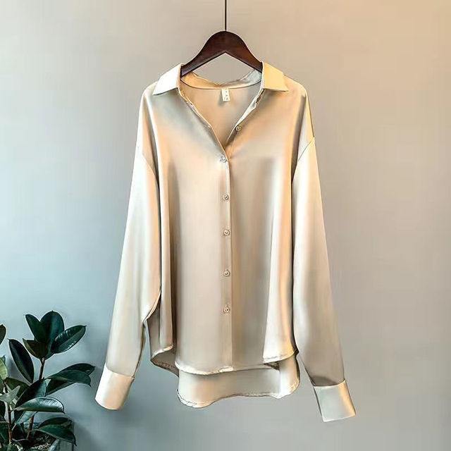 Pia™ - Satijnen damesblouse