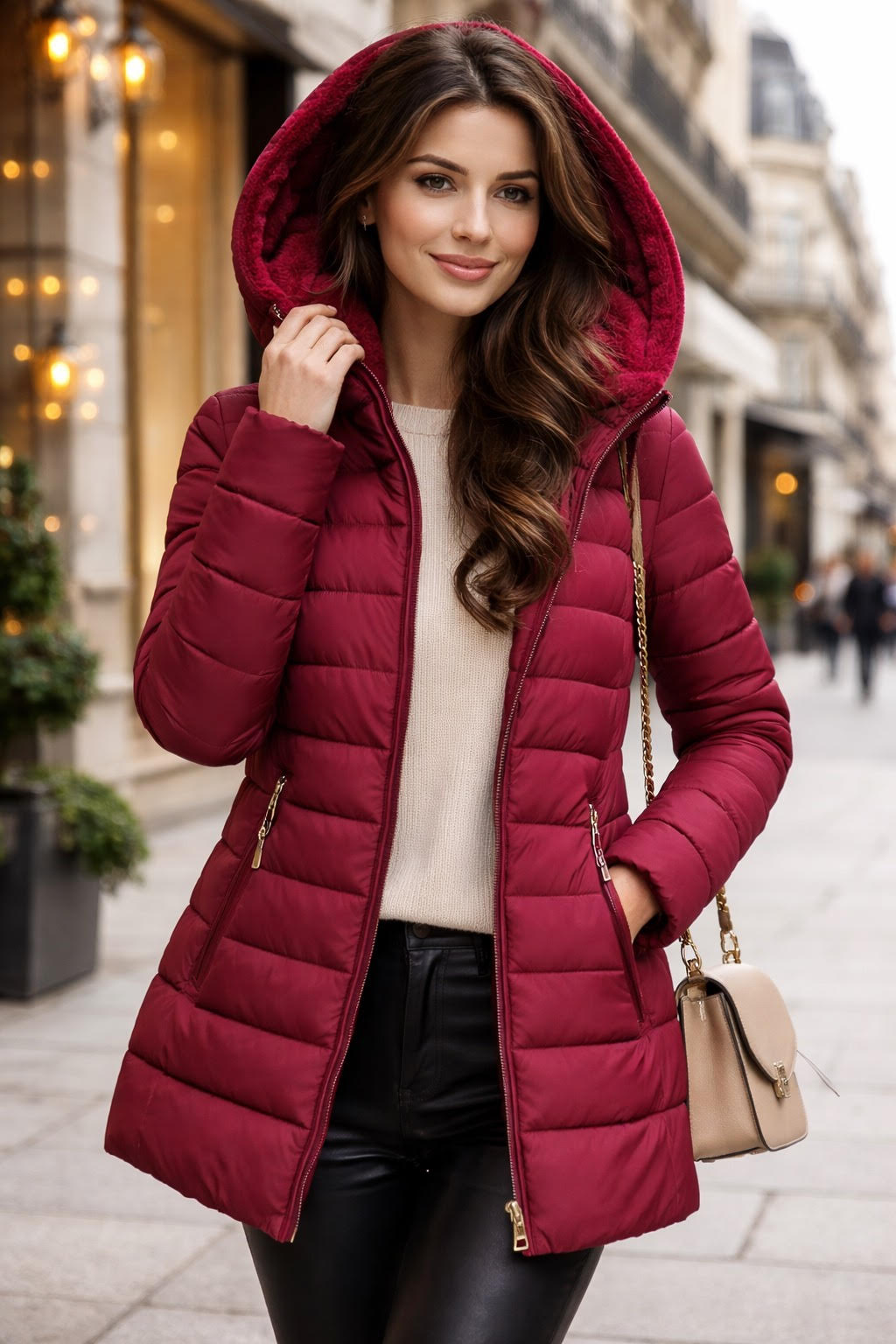 Elena - Warme winterjas met binnenvoering.