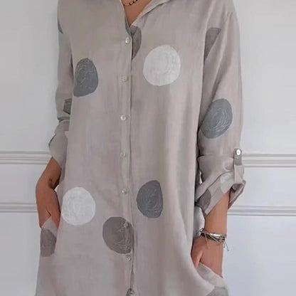 Melina - Élégante Robe Chemise Imprimée