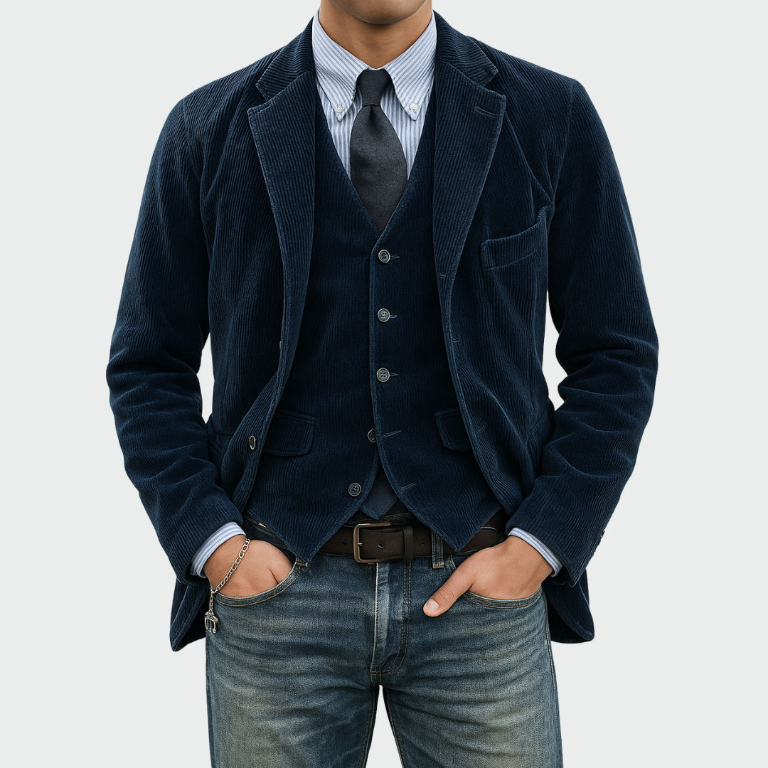 Tommy™ | Tweedelig Pak: Fluwelen Blazer en Gilet