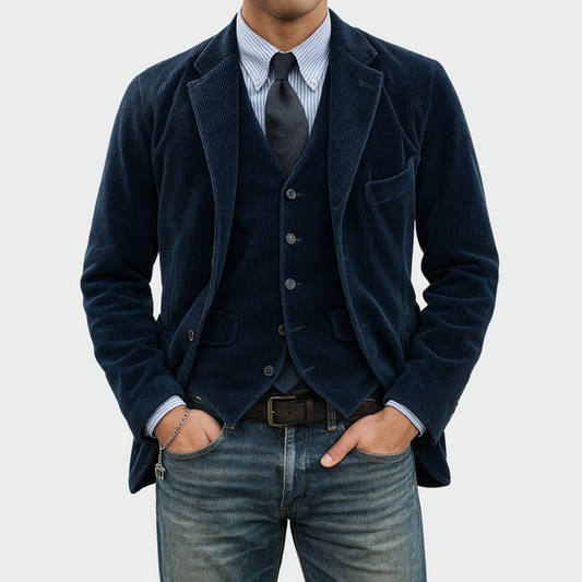 Tommy™ | Tweedelig Pak: Fluwelen Blazer en Gilet