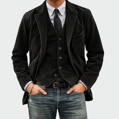 Tommy™ | Tweedelig Pak: Fluwelen Blazer en Gilet