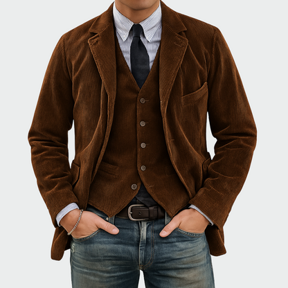 Tommy™ | Tweedelig Pak: Fluwelen Blazer en Gilet