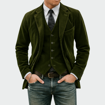 Tommy™ | Tweedelig Pak: Fluwelen Blazer en Gilet